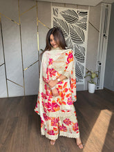 FLORAL MUSLIN GARARA SUIT WITH FULL MUSLIN DUPATTA